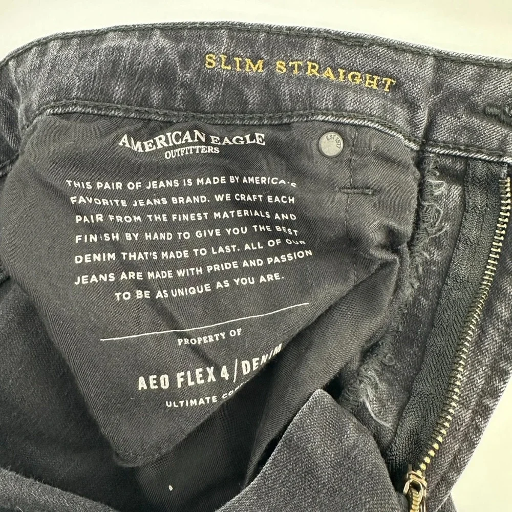 American Eagle Outfitters Jeans Womens 34x32 Slim Fit Straight Leg AEO Flex 4
